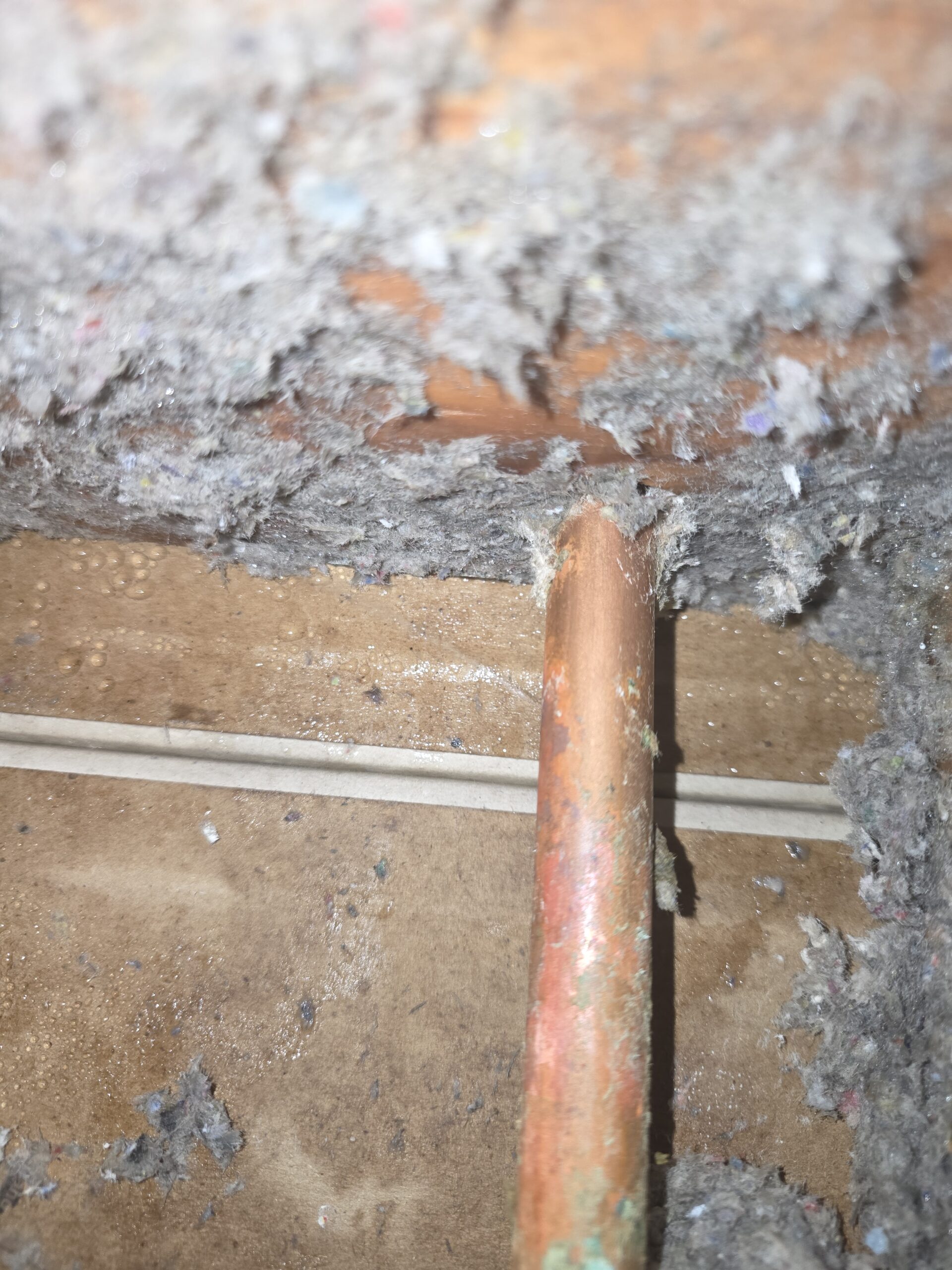 residential plumbing leak in a wall
